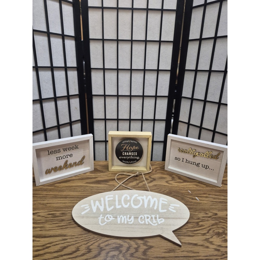 4pc Welcome Hope Crib Sign Set
